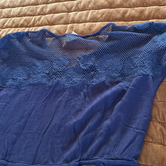 Anthropologie lilka Navy Lace Ravenna jumpsuit size M - Picture 6 of 9